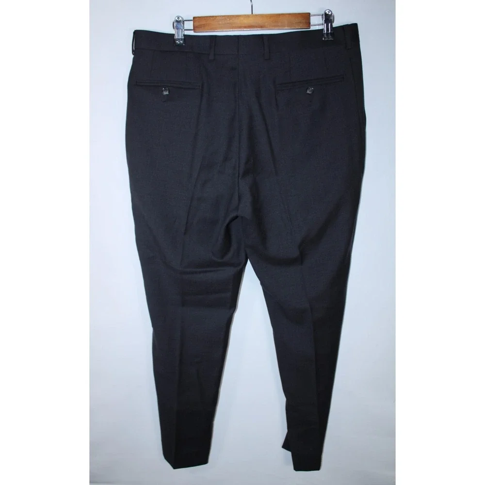 John Varvatos Men's Size 34 Black Wool Business Formal Dress Pants - Picture 5 of 8